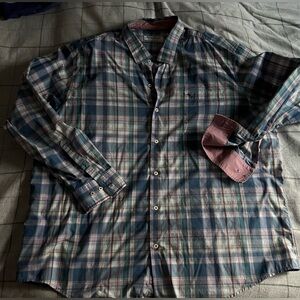 Tommy Bahama Blue and Red big and tall Casual Button Down Shirt